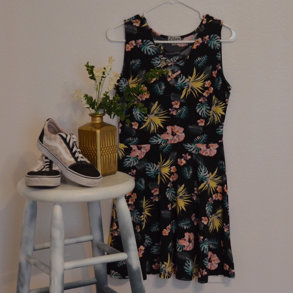Tropical Skater Dress